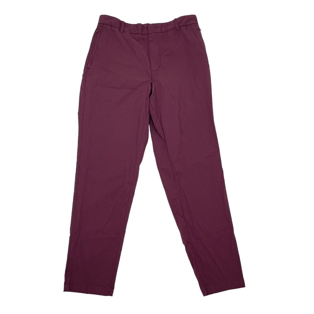 Tommy John Pants 30 x 29 Maroon Go Anywhere Collection Slim Stretch Smart Casual